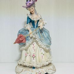 Capodimonte San Marco Porcelain Figurine "Lady with Parasol"