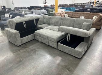 New Sleeper Sectional with USB & Storage - $1,050