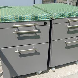 2-Vasagle 2-Drawer File Cabinet, Metal Filing Cabinet