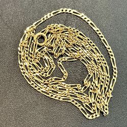 Figaro chain necklace gold tone. Approximately 33 inches. As is. No returns. Happy to bundle. Make me an offer I can’t refuse.  Please feel free to as