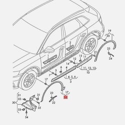 Genuine AUDI Q5 FYB Wheel Cover Primed 80A853717FGRU