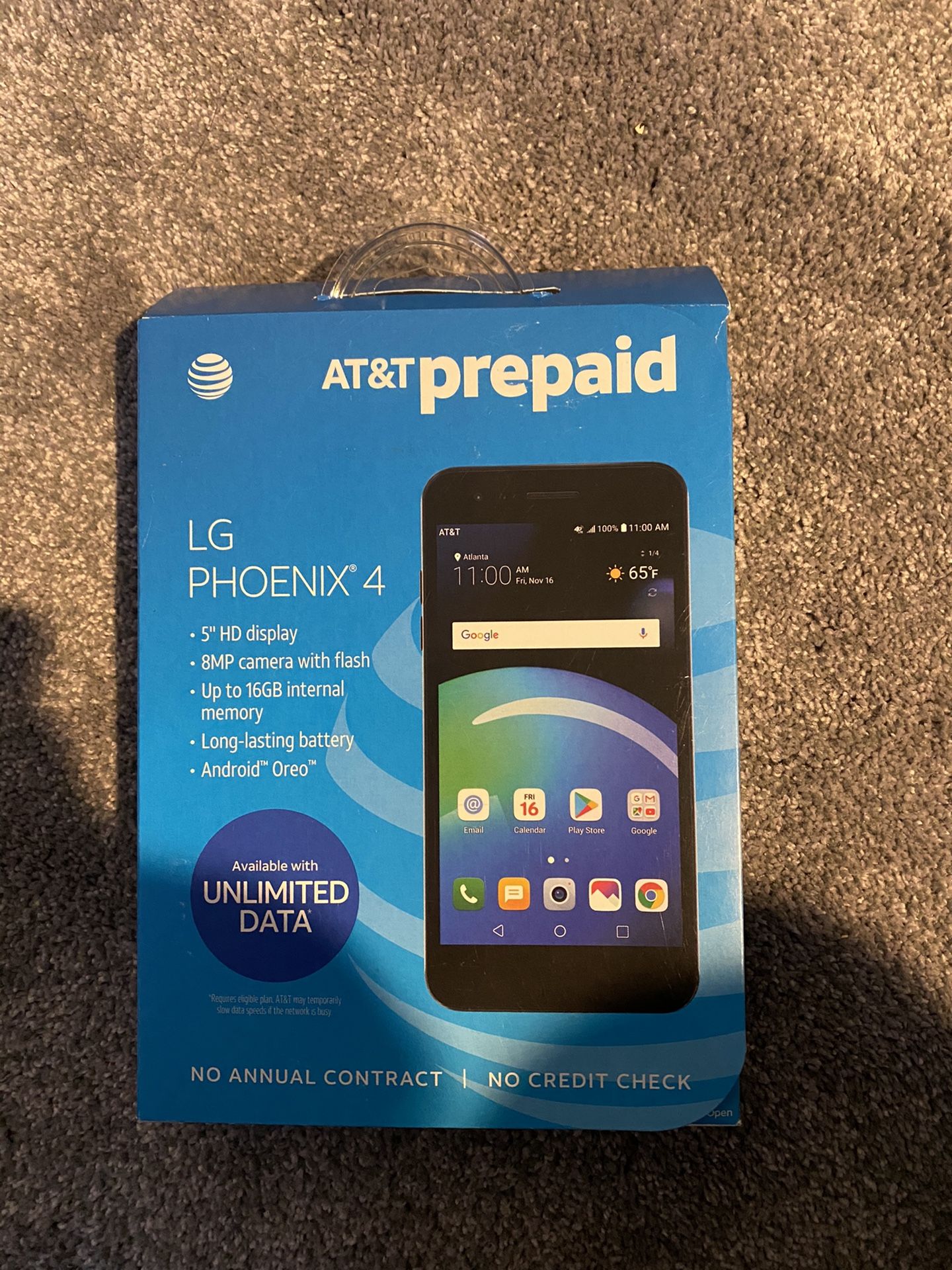 Att LG Phoenix 4 New Prepaid Phone