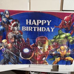 Avengers Birthday Backdrop