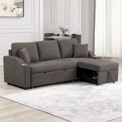 83" Sleeper Pull Out Sofa Bed Sectional Couch