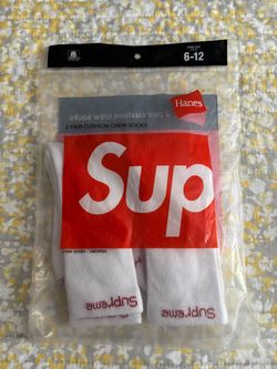 Supreme x Hanes Crew Socks 2-Pack