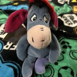 Winnie The Pooh Eeyore Cowboy Wild West Bean Bag Plush 