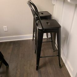 2 industrial bar stools METAL
