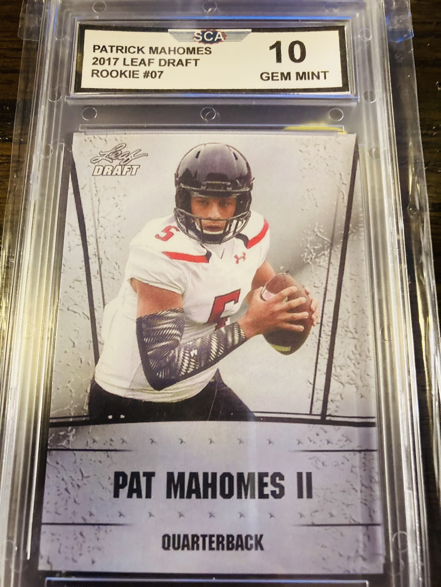 2017 Leaf Draft #7 Patrick Mahomes II SCA Gem Mint 10
