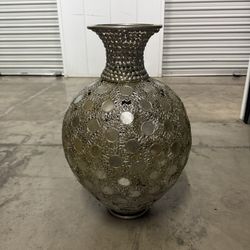2 Aluminum Moroccan Vases
