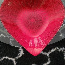 Large Red Glass Heart