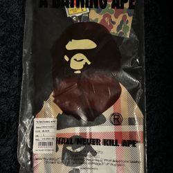 BAPE black burberry shirt bathing ape
