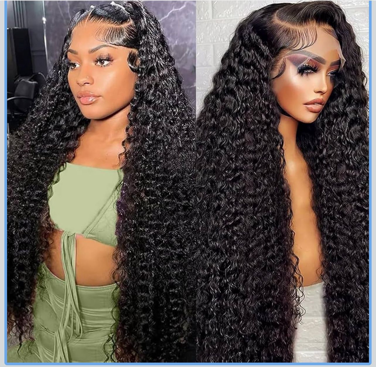 New-Oxcart Deep Wave Lace Front Wigs Human Hair 20 Inch 200 Density 13x6 HD Lace Frontal Wigs Pre Plucked Glueless Brazilian Virgin Human Wig with Bab