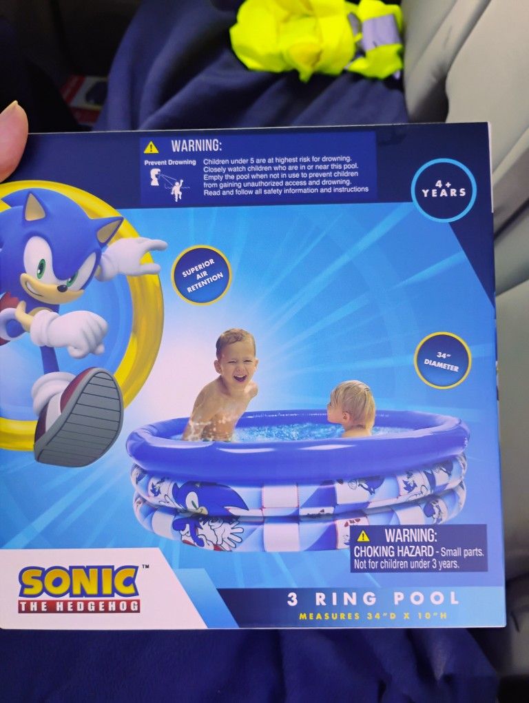Sonic The Hedgehog Swimming Pool New 