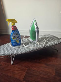 Iron + ironing board + oxi clean