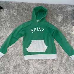 Saint Michael Holy Relics Felt Hoodie Sz M