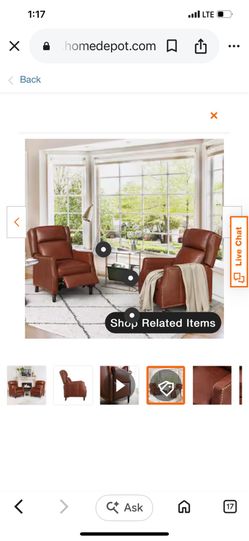 Real leather 2 recliners chairs