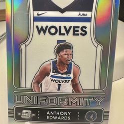 Anthony Edwards 2020 Rookie cards And More  - See Prices In Pic Order