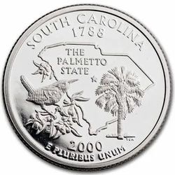 2000 Silver Proof Quarter South Carolina