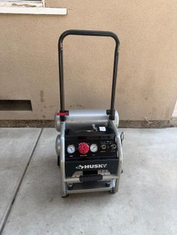 Husky
4.5 Gal. 175 PSI Portable Electric Oil-Free Quiet Twin Stack Jobsite Air Compressor w/Rubber Wheels and 2-Quick Couplers