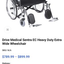 Drive 500 Pound Capacity Wheelchair