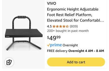 Brand New Ergonomic Height Adjustable Foot Rest