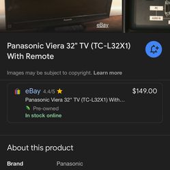 $80 32’ Panasonic TV