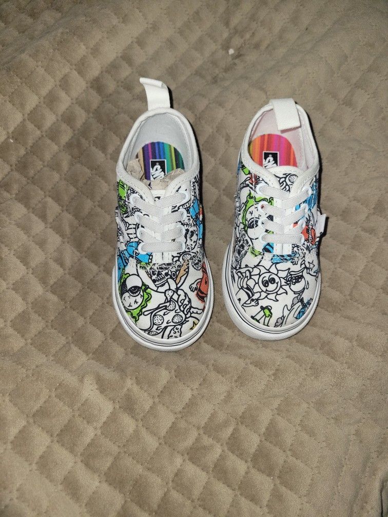 Crayola x Vans Authentic Elastic Lace Toddler 'Sketch Your Way