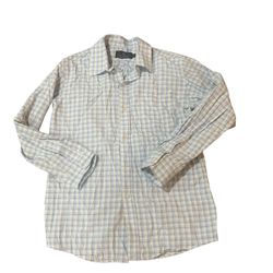 Vittorino Sz 12 Boys Button Up Shirt White Plaid