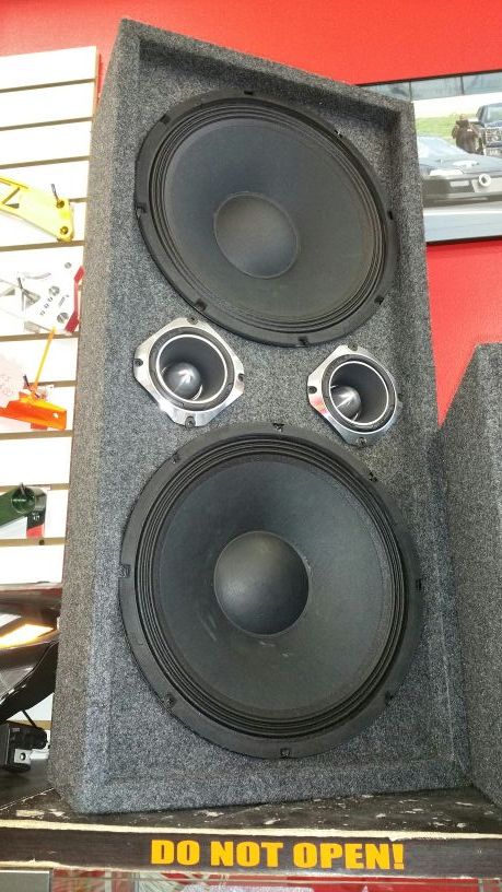O2 speakers 12 inch with audiopipe tweeters chuchero