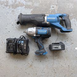 Hercules 20v Ultra Impact & Sawzall With Charger &  battery 