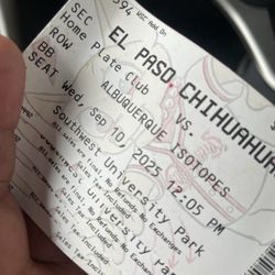 Chihuahuas Game Tickets For This Wed 