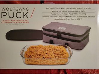 WOLFGANG PUCK: 3.6 -QT. Rectangular Covered Glass Baker