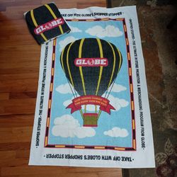 Set of 2 Globe Hot Air Balloon Promotional Bathroom Bath Beach Towels 