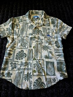 Tony Bahamas Hawaiian Print Button-Up Short Sleeve Shirt size 2T