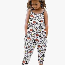 Girls Halloween Jumpsuit Size 6-7