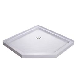 DreamLine SlimLine 38 in. x 38 in. Neo-Angle Shower Tray in White