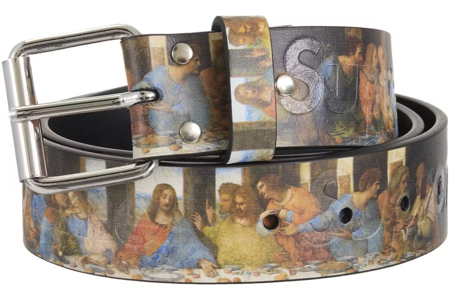 Supreme Last Supper Leather Belt Multicolor