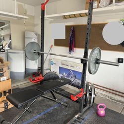 Squat Rack & Weights