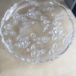 Crystal Or Glass Fruits Plate Large