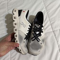 On Running White and Black Women's Running Sneakers