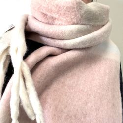 Wool Blanket Scarf. Lemon Brand. Cozy Soft Warm Huge Wool Scarf. Big Soft Shawl Blanket 