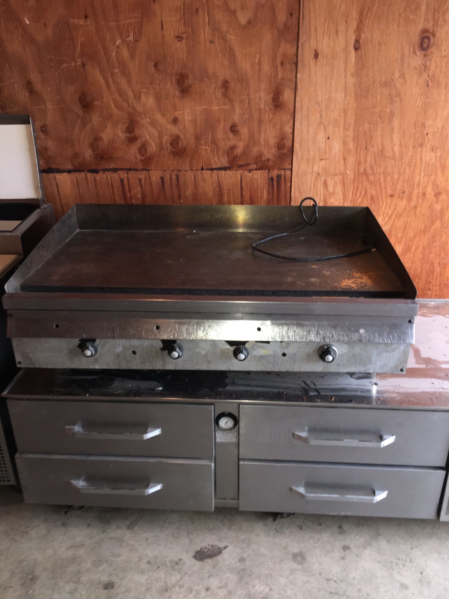 Grill and chef fridge