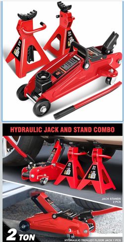 DNA Motoring 2 Ton Car Jack and Stands Kit 2T(4000 lbs)