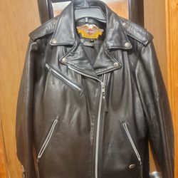 Harley Davis Black Leather Jacket 