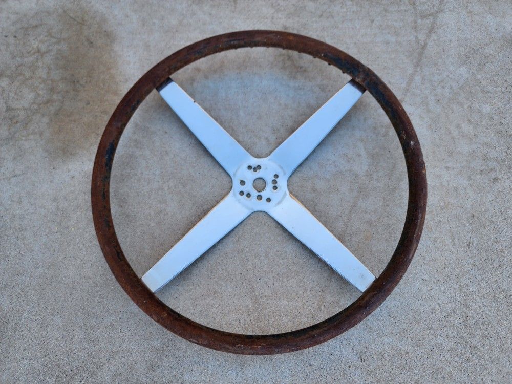 Vintage 17" Dia 4 Spoke Steering Wheel Hotrod Rat Rod Kustom