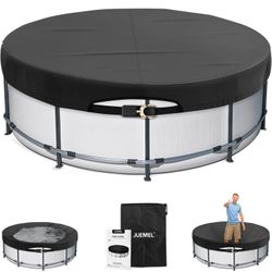 12FT Winter Round Pool Cover with Ratchet Strap Tightener | Easy Installation Pool Covers