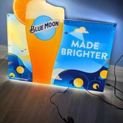 Led Blue Moon Sign