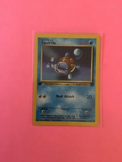 1st edition Squirtle 68/82 Pokemon Card from Team Rocket
