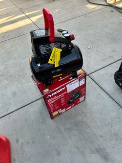 Shop Husky 3 Gal. 120 PSI Portable Electric Oil-Free Light Duty Hotdog Air Compressor with Fold Down Handle and 1-Quick Coupler