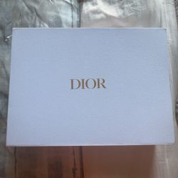 Christian Dior Tote Size Medium, White/Gold, With Butterfly Pattern